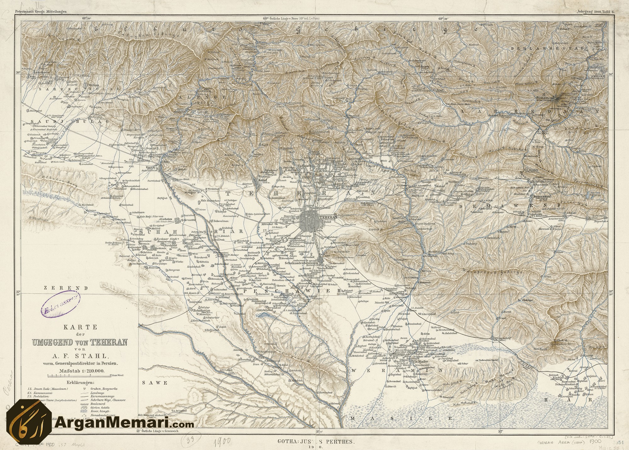 نقشه هایی از دوره ی قاجاره شهر طهران