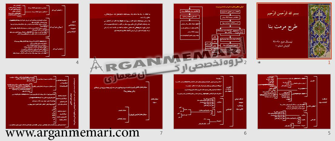 پاورپوینت طرح مرمت بنا